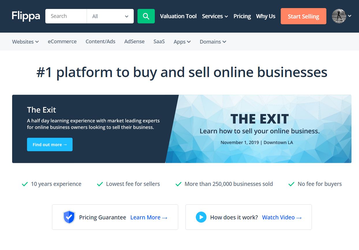 Flippa – Buy and Sell Websites